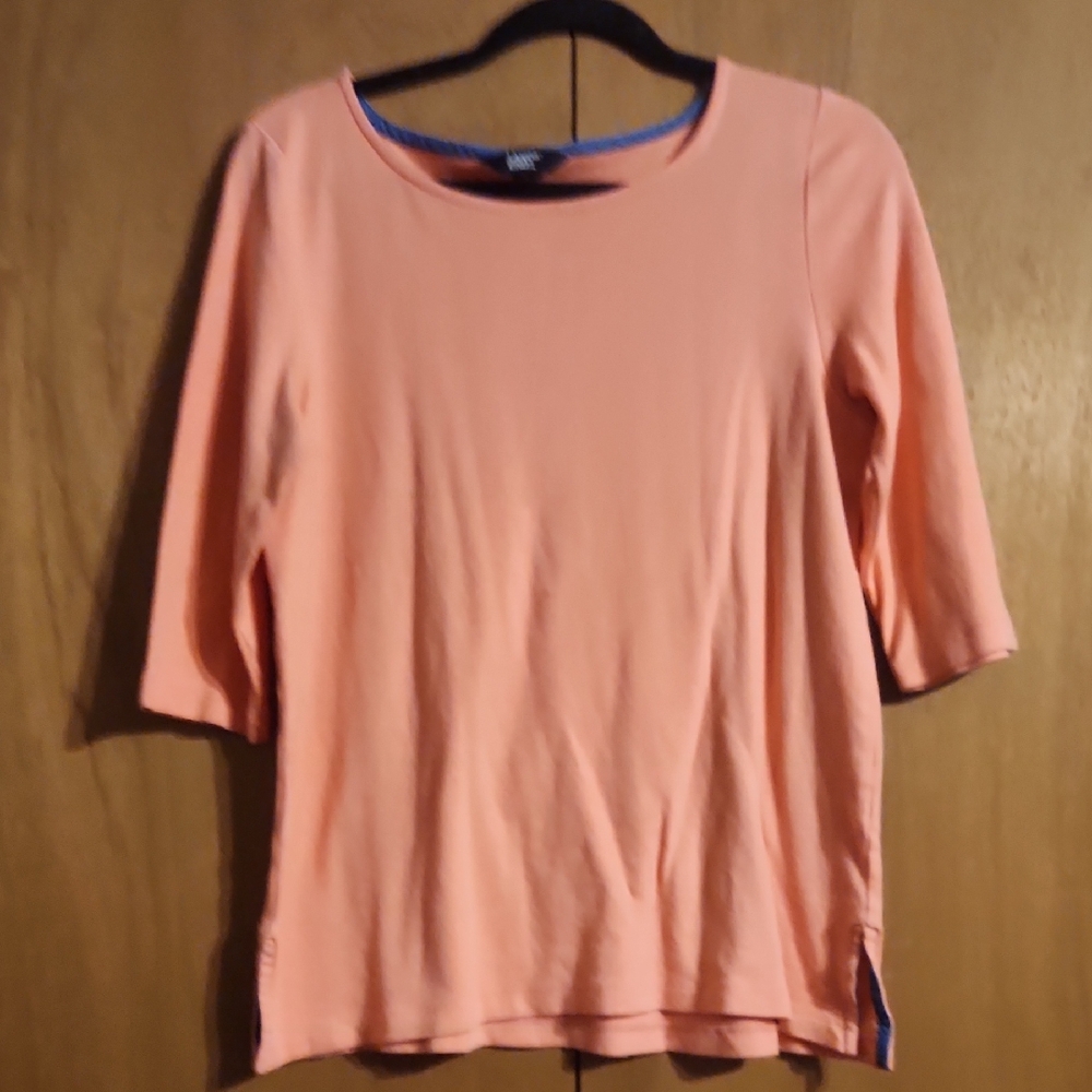 Lands' End Women's Coral Long Sleeve Top